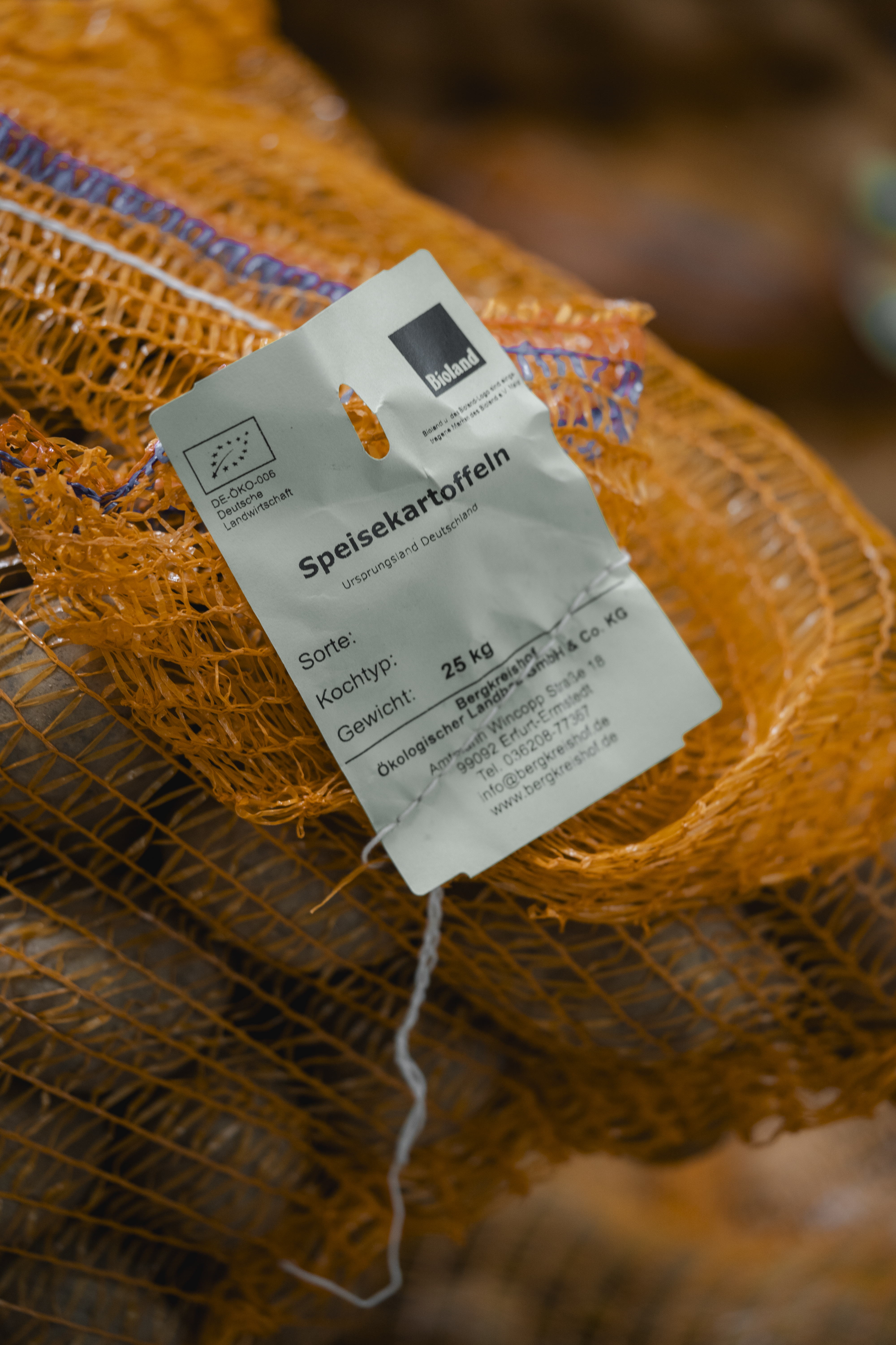 Lagerung der Bio-Schälkartoffeln